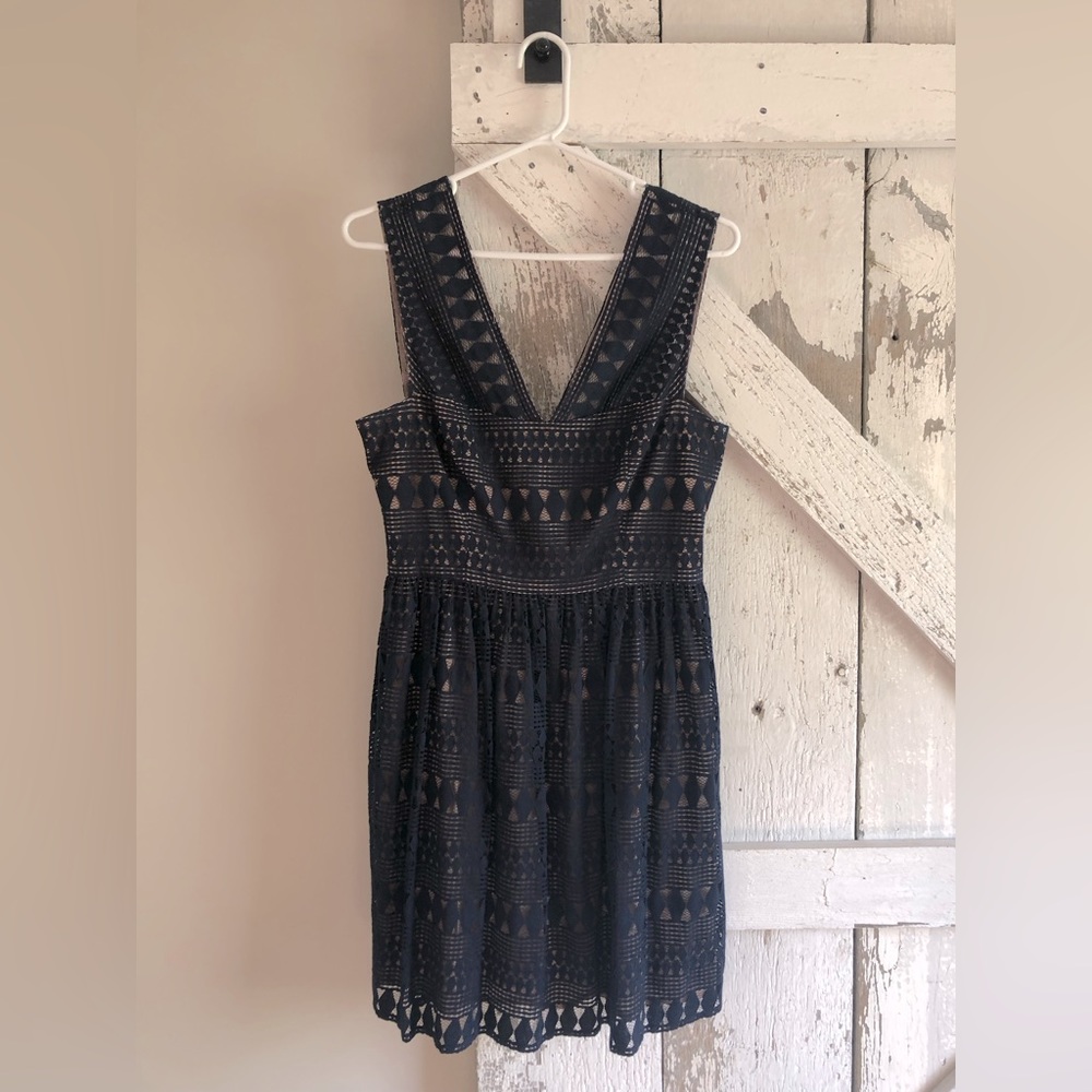 Navy BCBG lace dress